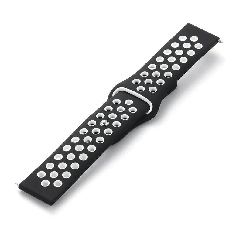 20mm Silicone Band for Samsung Galaxy Watch 7-FE-6-5-pro-4-Classic/active 2 22mm Sport Hole Bracelet Huawei GT 5-4-3 Watch Strap