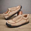 Мужская обувь для отдыха на природе Модная кожаная повседневная обувь Нескользящие кроссовки Удобная мужская обувь для ходьбы на плоской подошве Zapatos Hombre