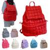 18L Quilted Backpack for Women Puffer Hiker Pack Top Flap Drawstring Backpack Padding Travel Cloud