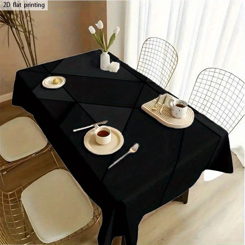 1pc Soft, fashionable and beautiful 2D flat tablecloth, machine washable and easy to clean for outdoor usezyc