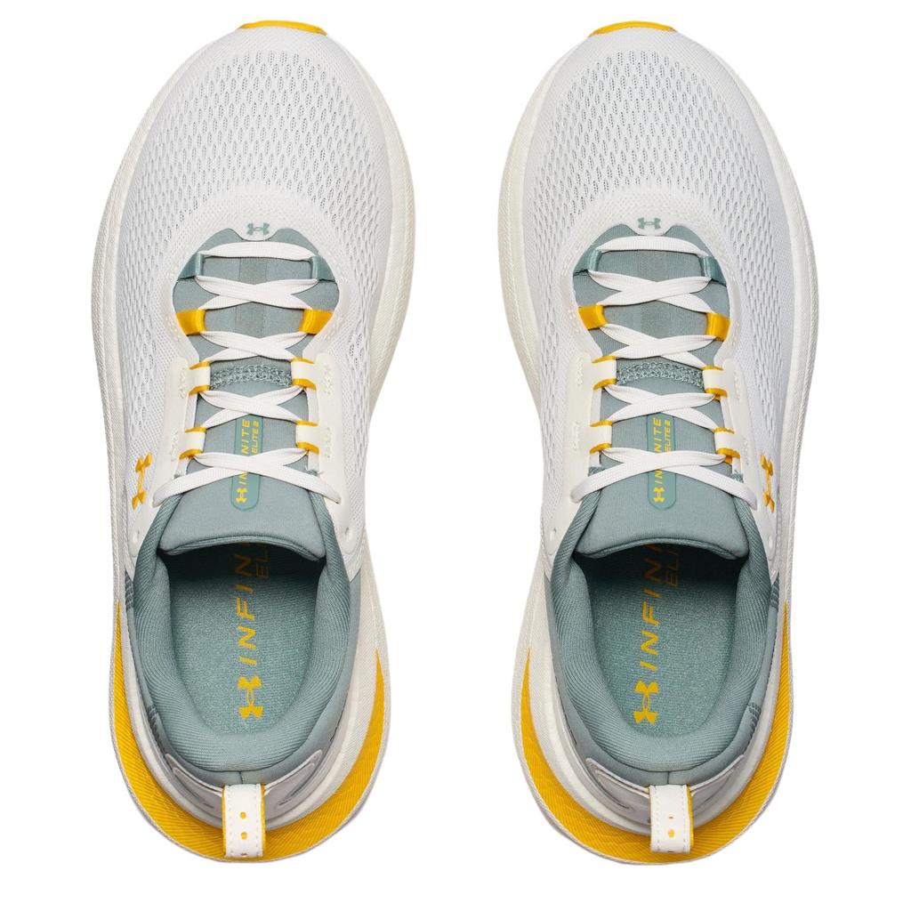 Under Armour Infinite Elite 2 Амортизирующая Поддержка Низкий Верх Тренировочные Для Бега На Длинные Дистанции Мужские Бежево-Зеленые Кроссовки 3028169-280