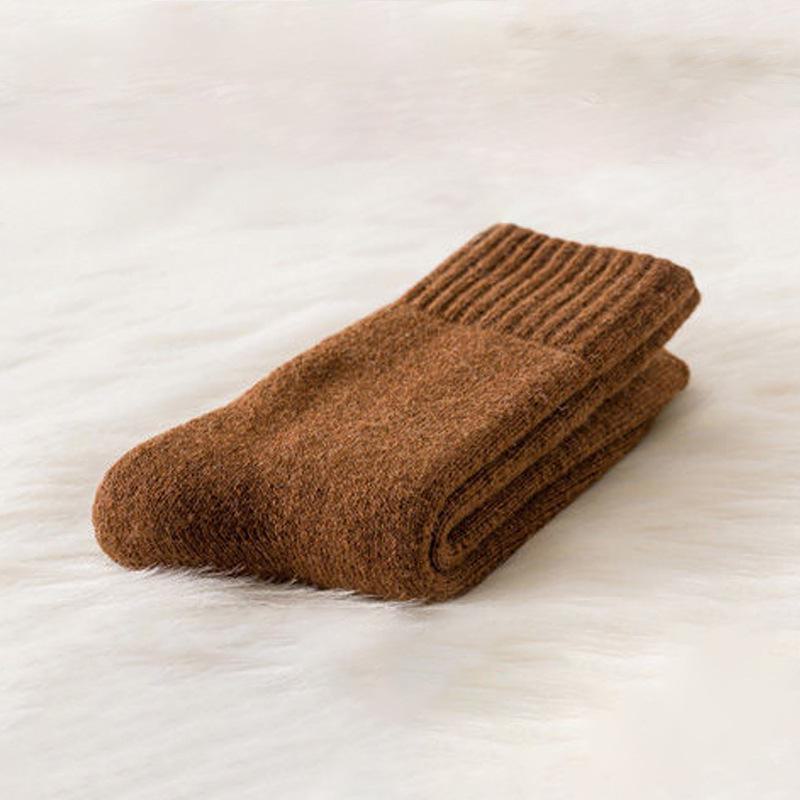 Мужские и женские носки из супертолстой шерсти - теплые носки средней длины из бархата и махровой ткани