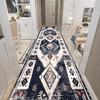American Style Light Luxury Diamond Shaped Pattern Lobby Carpets Long Corridor Decorations Runner Rug Anti Slip Kitchen Mat