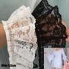 5CM Wide Embroidery White Black 3D Flower Lace FabricTrim Ribbon DIY Sewing Applique Collar Dress Wedding Guipure Decor