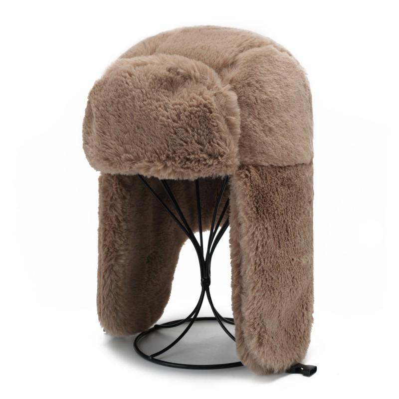 Winter Warm Fleece Lined Ear Flap Hat Men Women Outdoor Cold Weather Protection Fashionable Unisex Beanie