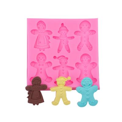 Рождественский снеговик Хэллоуин Пряничный человечек силиконовая форма Форма для шоколадной помадки