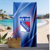 Пляжное полотенце с принтом New York Rangers Мягкое Портативное Быстросохнущее?Сухое полотенце для бассейна, летнего отпуска, активного отдыха на природе