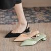 Baotou Sandals for Women In Summer, Simple Pointed Square Heel Sandals for Women In High Heels, Slim Strap Fashion, Women's Singles Shoes