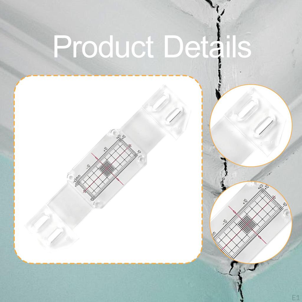 Crack Record, Size Chart Acrylic Standard Concrete Gauge