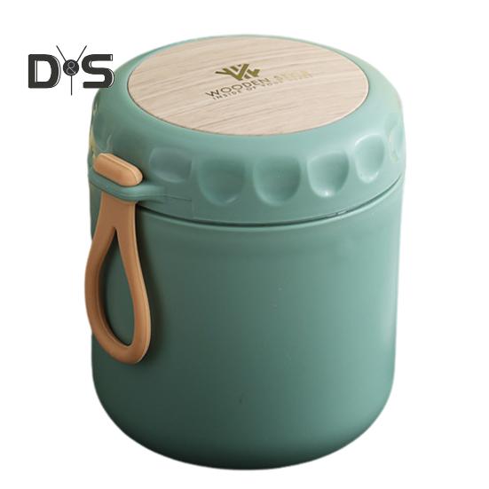 Банка для еды из нержавеющей стали с вакуумной изоляцией, большая емкость, герметичный портативный изолированный контейнер для еды для горячего супа, посуда