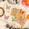 Tassel Chain Book Clip Hollow Flower Flower Painting Bookmark Metal Butterfly Bookmark  For Gift