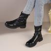 Skinny Boots 2025 Martin Boots Women's British New Boots Muffin Bottom Versatile Spring, Summer and Autumn Boots Velvet Fashion Boots