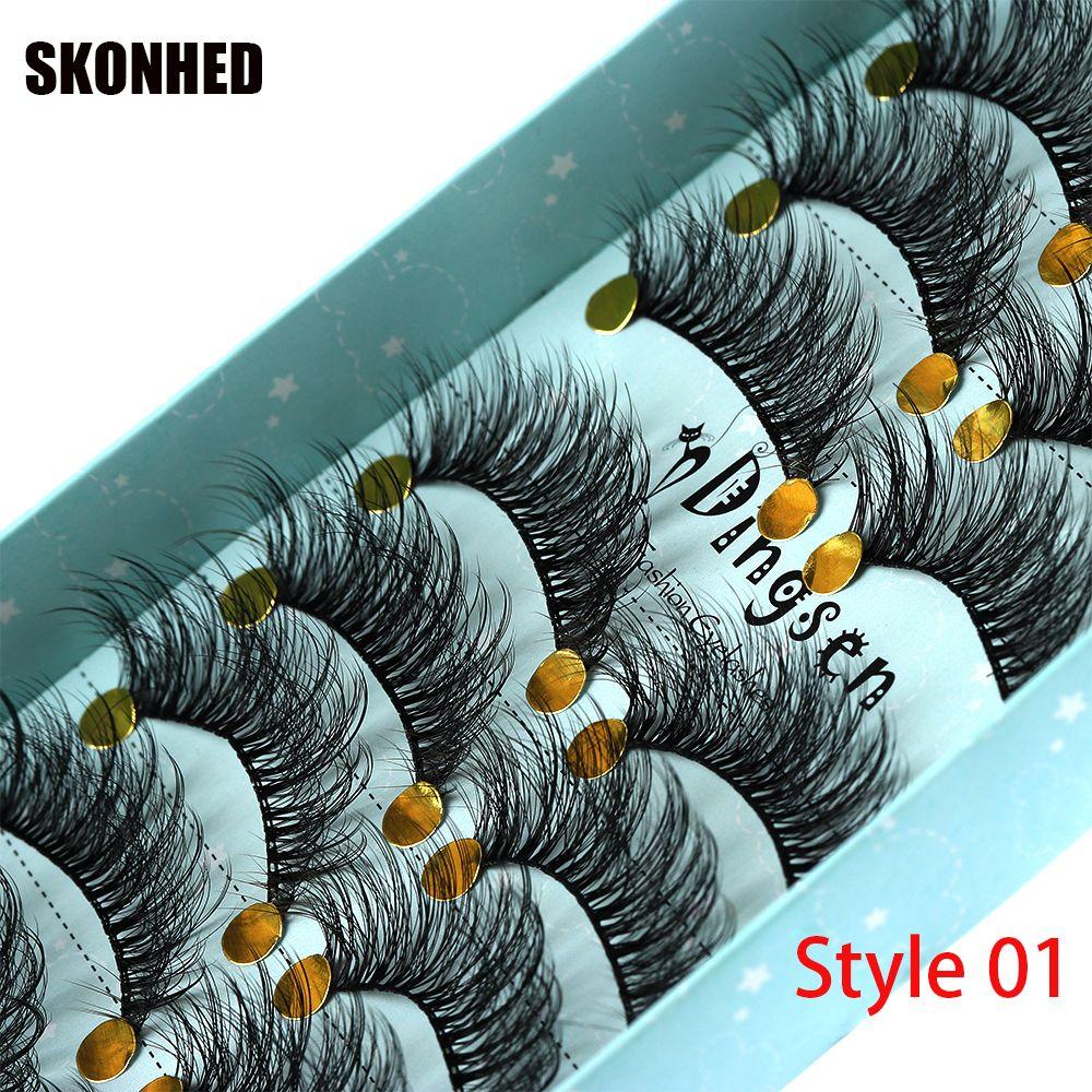 Natural Wispies Lashes Thick Long Eyelashes Extension Tools 3D Faux Mink Hair False Eyelashes