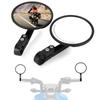 JFG Motorcycle Motorcycle Mirror Handlebar 22mm 7/8 Adjustable Universal Motorcycle Motocro Motorcycle Rearview Mirror - Black