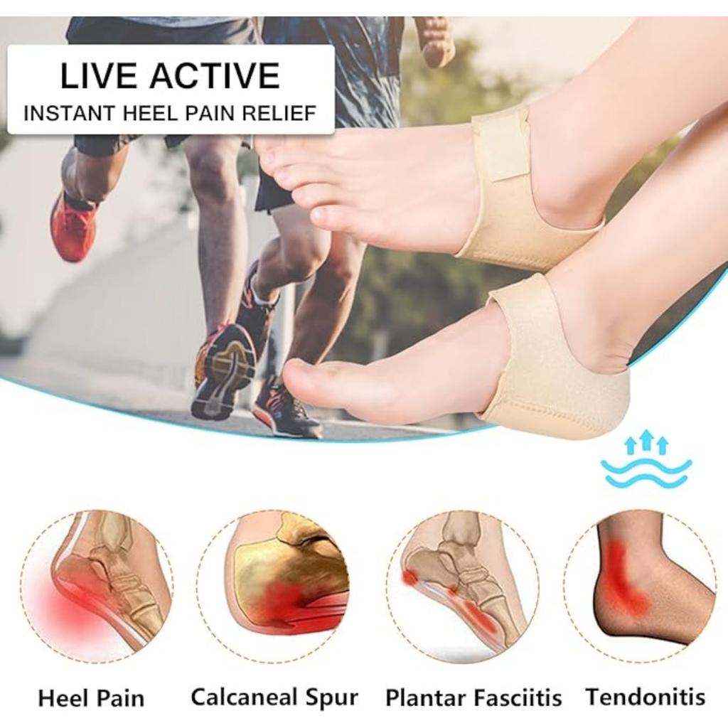 Регулируемые и дышащие протекторы пятки, гелевые подпяточники для облегчения боли в пятке, поддержка пятки, облегчение при подошвенном фасциите, ахиллите