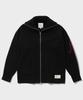 Ffeff Studio F Logo Wool Zip-Up Cardigan (Black)