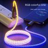 Кабель для быстрой зарядки RGB Luminous Gradient PD для устройств Apple, Android и Type-C