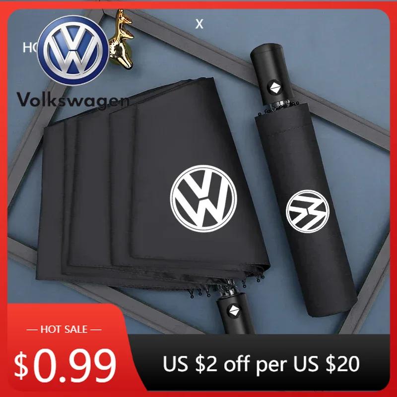 PET1 Для VOLKSWAGEN VW Новая Jetta VW Для Volkswagen Логотип Автомобиля Складной Зонт Аксессуары Защита от УФ для VW Scirocco Polo T5 Passat b6 Вперед