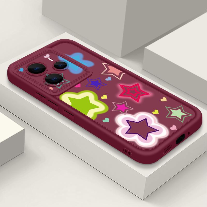 Blended Colorful Stars Pattern Case For Xiaomi Redmi Note 14 13 Pro 5G 4G 12 11 Funda Xiaomi 14T 13T 11T Pro Shockproof Bumper Silicone Cover