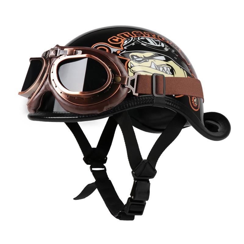 VGV Полушлем мотоциклетный шлем Электромобиль велосипед Езда Локомотив для Круизера Ретро Четыре сезона Унисекс подросток ребенок