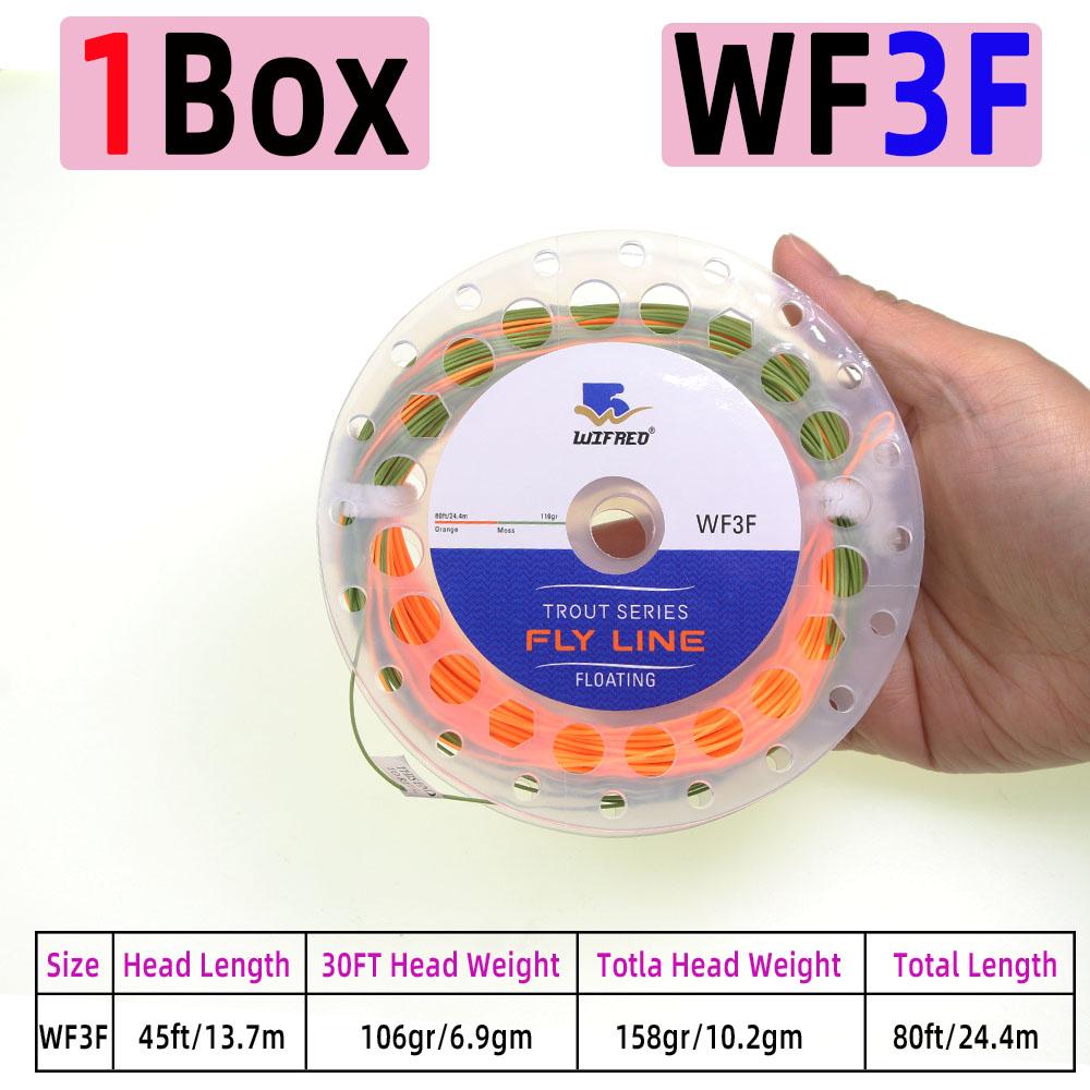 1PC Fly Fishing Line 80FT~100FT Orange/Moss Weight Forward Floating WF1F-WF9F 2 Welded Loops Trout Fly Fishing Tackle Rivers Lakes Streams