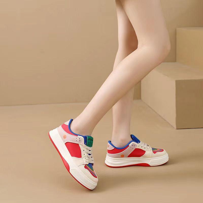 Радужные женские кроссовки с цветными блоками, новые женские дышащие туфли, оригинальные повседневные кроссовки Niche с толстой подошвой Mandarin Duck