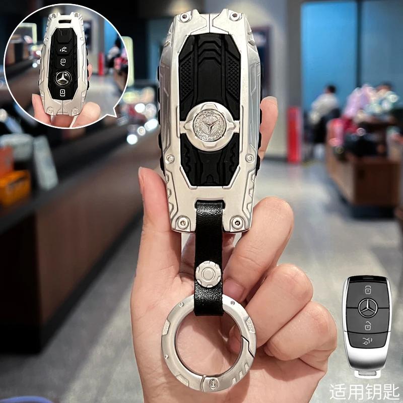 Carbon Fiber Key Fob Cover for Benz Key Case Protector Shell for Benz A-B-C Class S-Class G-Class E-Class CLA GLB CLS GLE GLC FF2