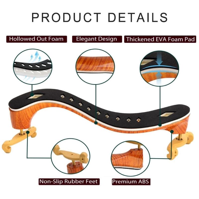 Скрипичный плечевой упор складной регулируемый 3/4-4/4 1/4-1/2 профессиональная скрипичная деталь
