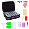 30 Pcs Diamond Painting Drill Storage Box Embroidery Nail Art Beads Diamond Bottles Set