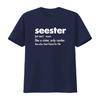 Seester Definition Mom Sister Friend Womens T Shirt Black vintage Washed Stylish fashion Top For Everyday Wear streetwear Soft