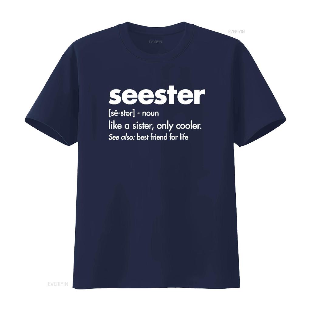 Seester Definition Mom Sister Friend Womens T Shirt Black vintage Washed Stylish fashion Top For Everyday Wear streetwear Soft