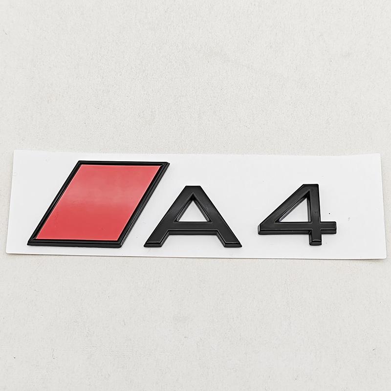 2026 3D Black Red Car Rear Emblem Badge Sticker For Audi A3 A4 A5 A6 A7 A8 Q3 Q5 Q7 Q8 Trunk Logo Auto Styling Accessories