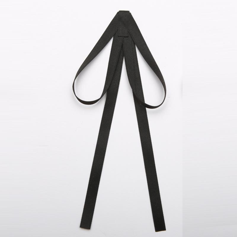 1 шт. Женская брошь-бантик ручной работы из ленты, черная, в британско-корейском стиле для рубашки с белым воротничком.