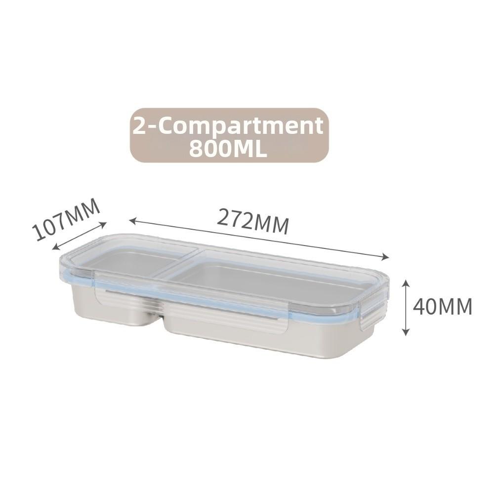 Sealed Lid Thermal Lunch Box Rectangular Shape Food Container Bento Lunch Box Divided Compartments