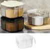Moisture-proof Condiment Container 4 Compartment Spice Jar Condiment Storage Box  Restaurant