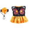 Pet Costume Outfit With Butterfly Wings Dogs Cats Funny Dress Up Party Wear Two-Legged Clothing