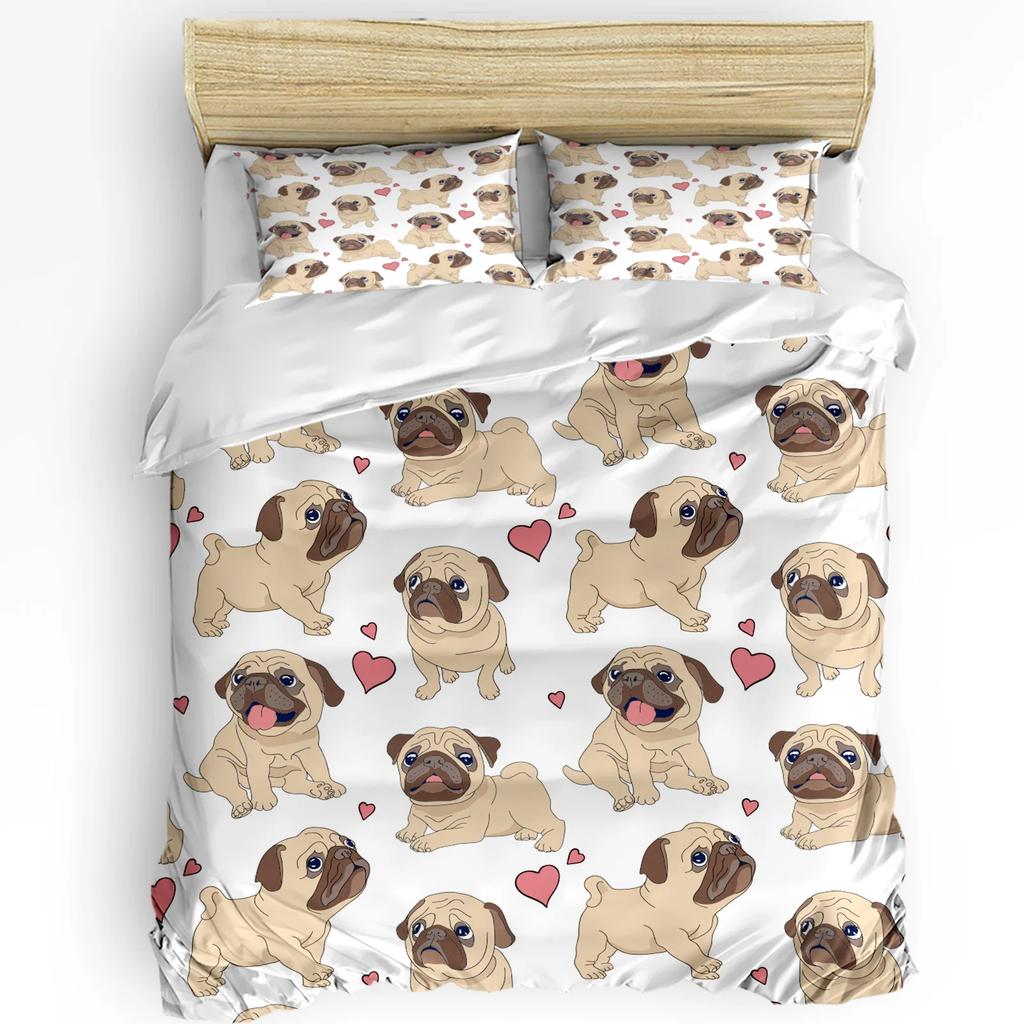 Собаки Домашнее животное Корзина Кошки Принт Комфортный Пододеяльник Наволочка Домашний текстиль Покрывало Мальчик Ребенок Подросток Девочка Роскошный 3 предмета Постельное белье