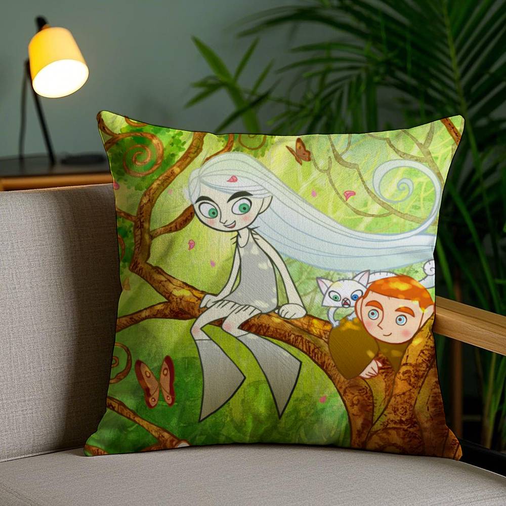 The S-Secret of Kells Pillow Case Home Dorm Chair Back Short Plush Double-sided Printing Office Nap Time Cushion Cover