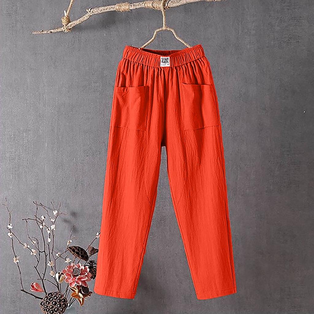 Women's Straight Pants Fashion Casual Pants Nine Point Harlan Pants