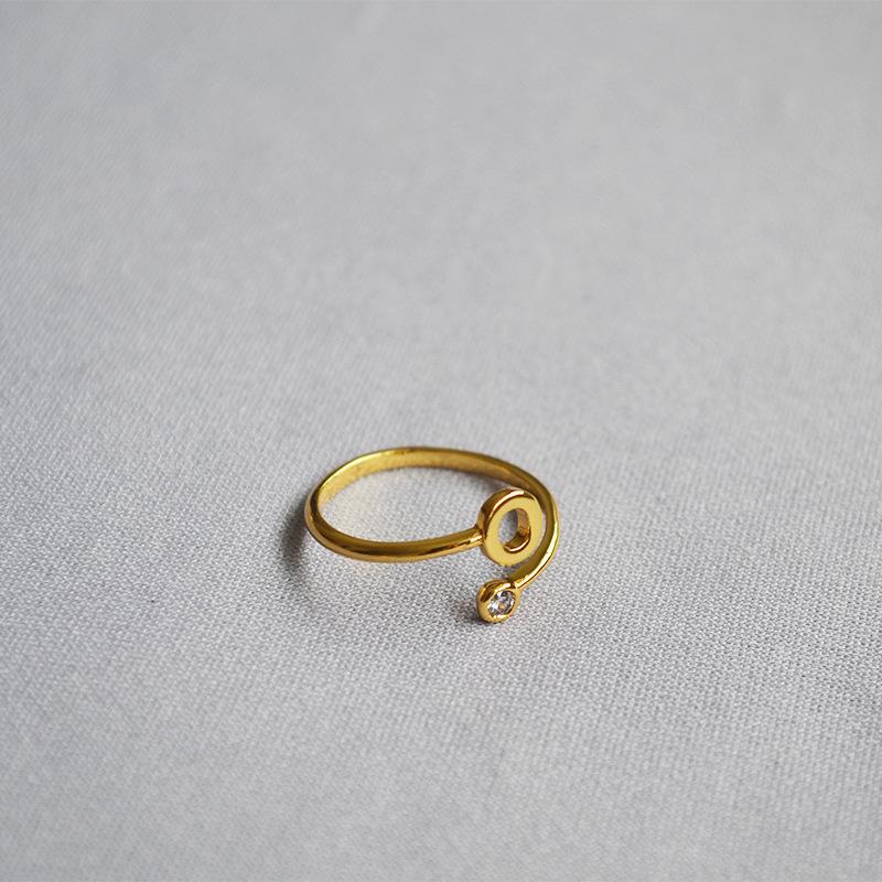 2019 Exquisite Adjustable Initial Ring for Women - Stackable Open Design for Index Finger