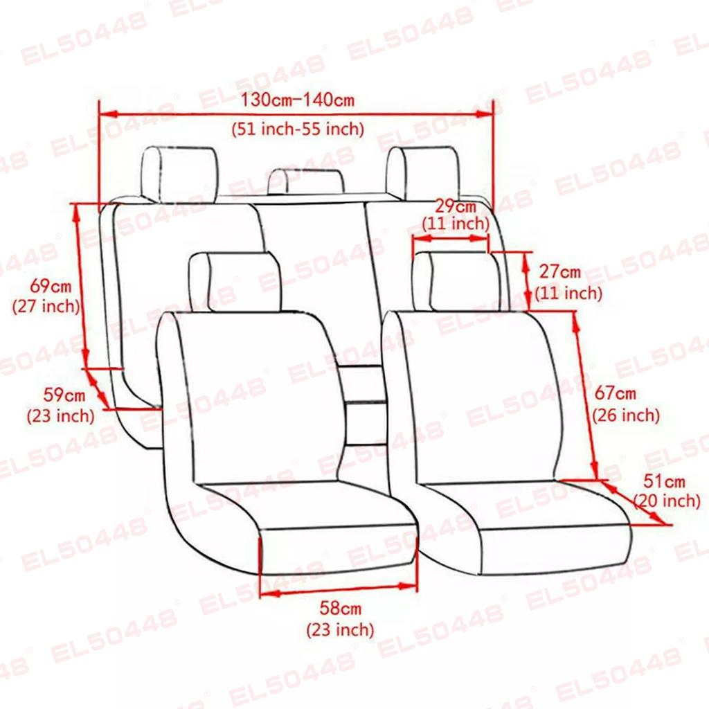 4 шт./9 шт. Чехол на сиденье автомобиля Дышащая ПУ кожа Полная защита сиденья Универсальная подушка для сиденья автомобиля для большинства автомобилей