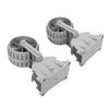 1 пара надувных спусковых колес для лодки, фиксируемые колеса, инженерный пластик, откидные колеса для буксировки шлюпки, для лодочного прицепа
