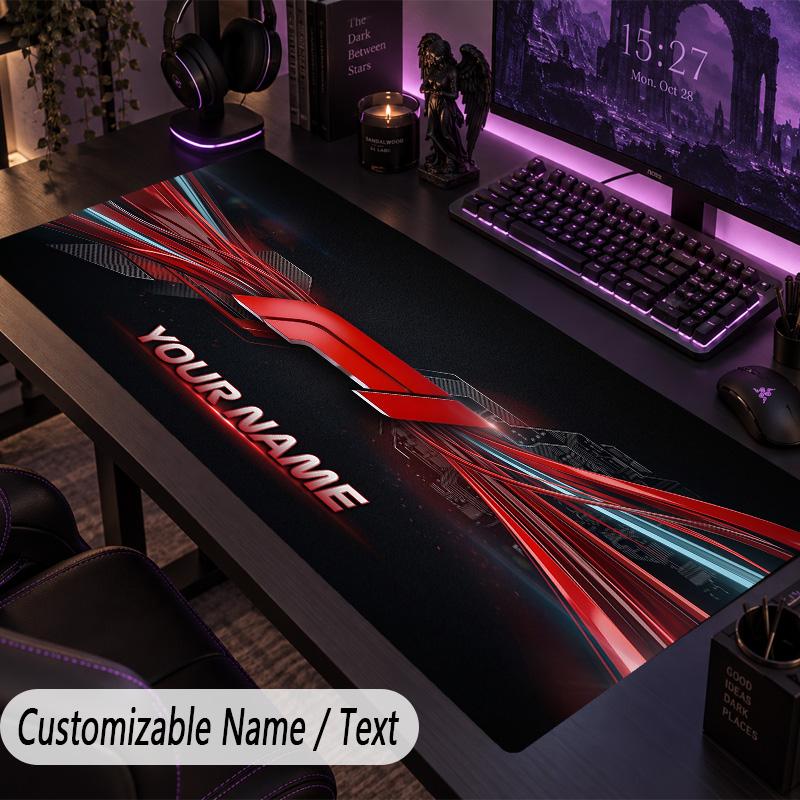 Large Mouse PadF1 Custom Name Text Personalized Desk Mat Non Slip Gaming Pad