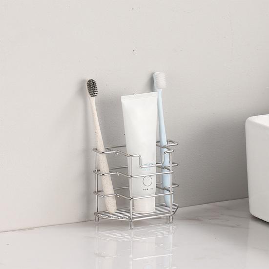Держатель для зубных щеток Настольный Настенный Подставка для зубной пасты Нескользящий Многофункциональный Нержавеющий
