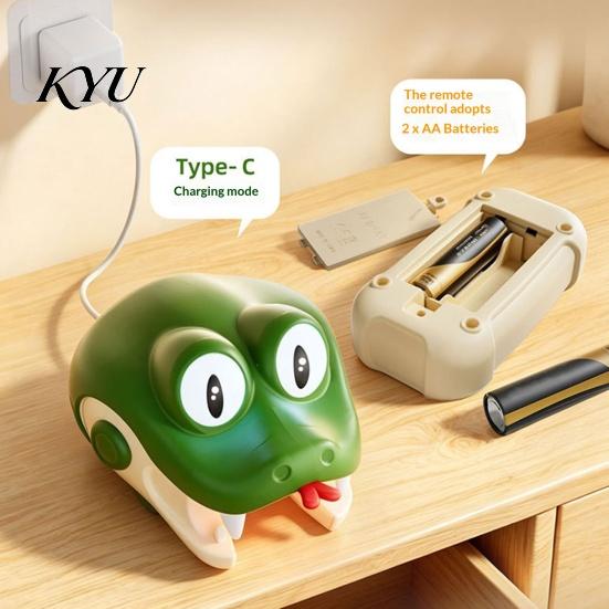 Rechargeable RC Animal Toy 1/2Pcs Magnetic Remote Control Snake Toy, Movable Eyes Electric Eating Two Player for Kids, 2 Interactive Game with
