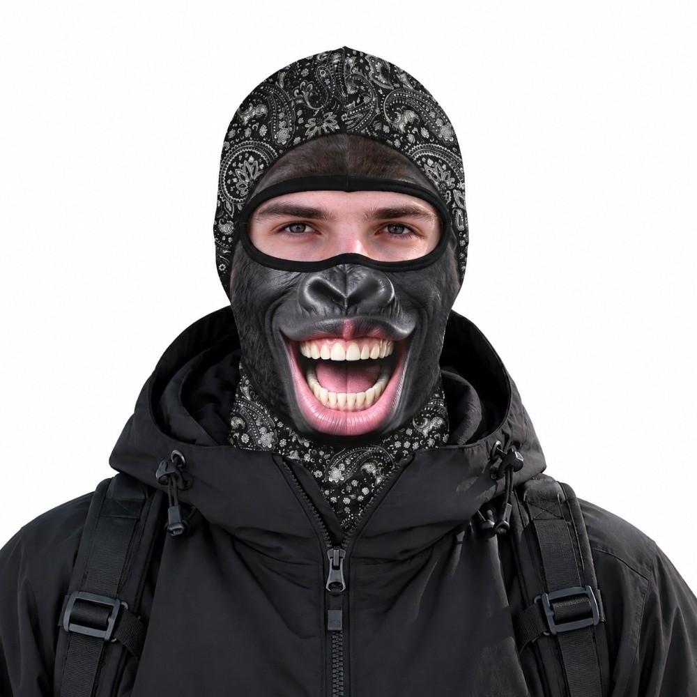 Windproof Funny Face Balaclava Ski Mask 3D Printed Balaclava Face Cover Ski Mask  Winter Outdoor
