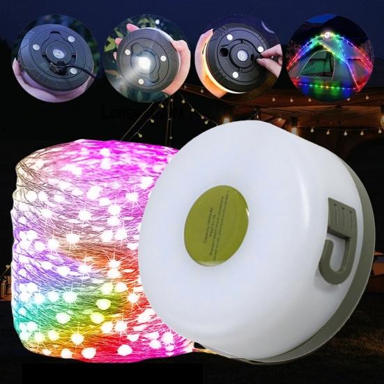 Выдвижной уличный фонарь для кемпинга, водонепроницаемый, сказочный светильник, перезаряжаемый через USB, регулируемый, складной, светодиодный светильник для сада, патио, двора, палатки, украшения