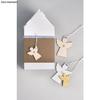 Pendent. Bois Ange, FSC Mix Cred, 4,5+7,5cm, avec cordon, sct.-LS 6pces, nature