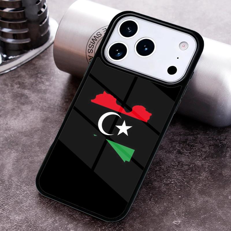 Чехол для телефона с флагом Ливии для iPhone 17 16 15 Pro Max Air 14 13 12 11 Plus Ударопрочный Чехол Capa