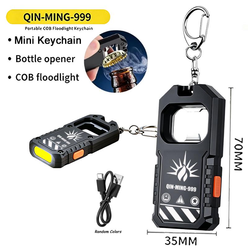 Портативный брелок-фонарик LED COB, USB-перезаряжаемый фонарь с клипсой для ручки, мощный мини-фонарь для работы на улице с магнитом